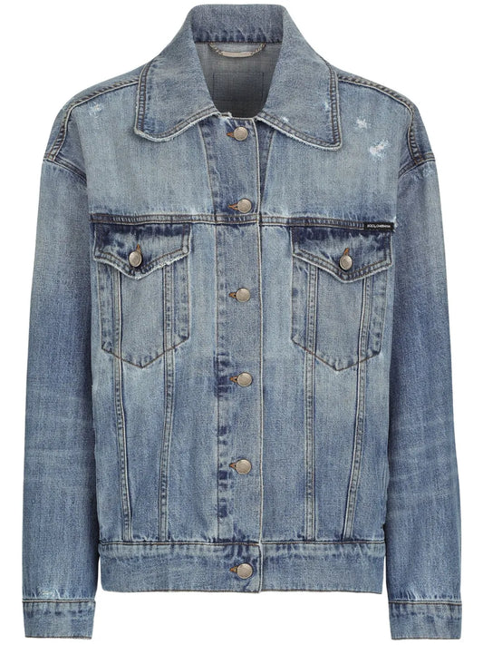 Logo-Patch Cotton Denim Jacket