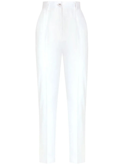 High-Waisted Gabardine Trousers