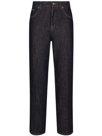 High-Rise Straight Jeans