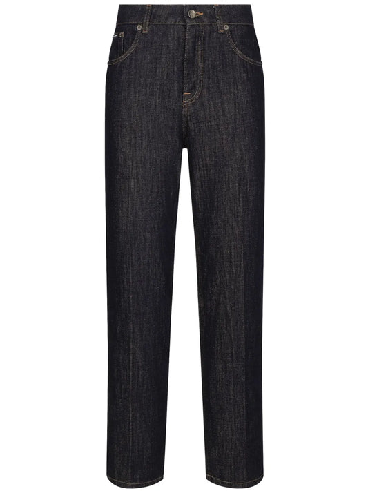 High-Rise Straight Jeans