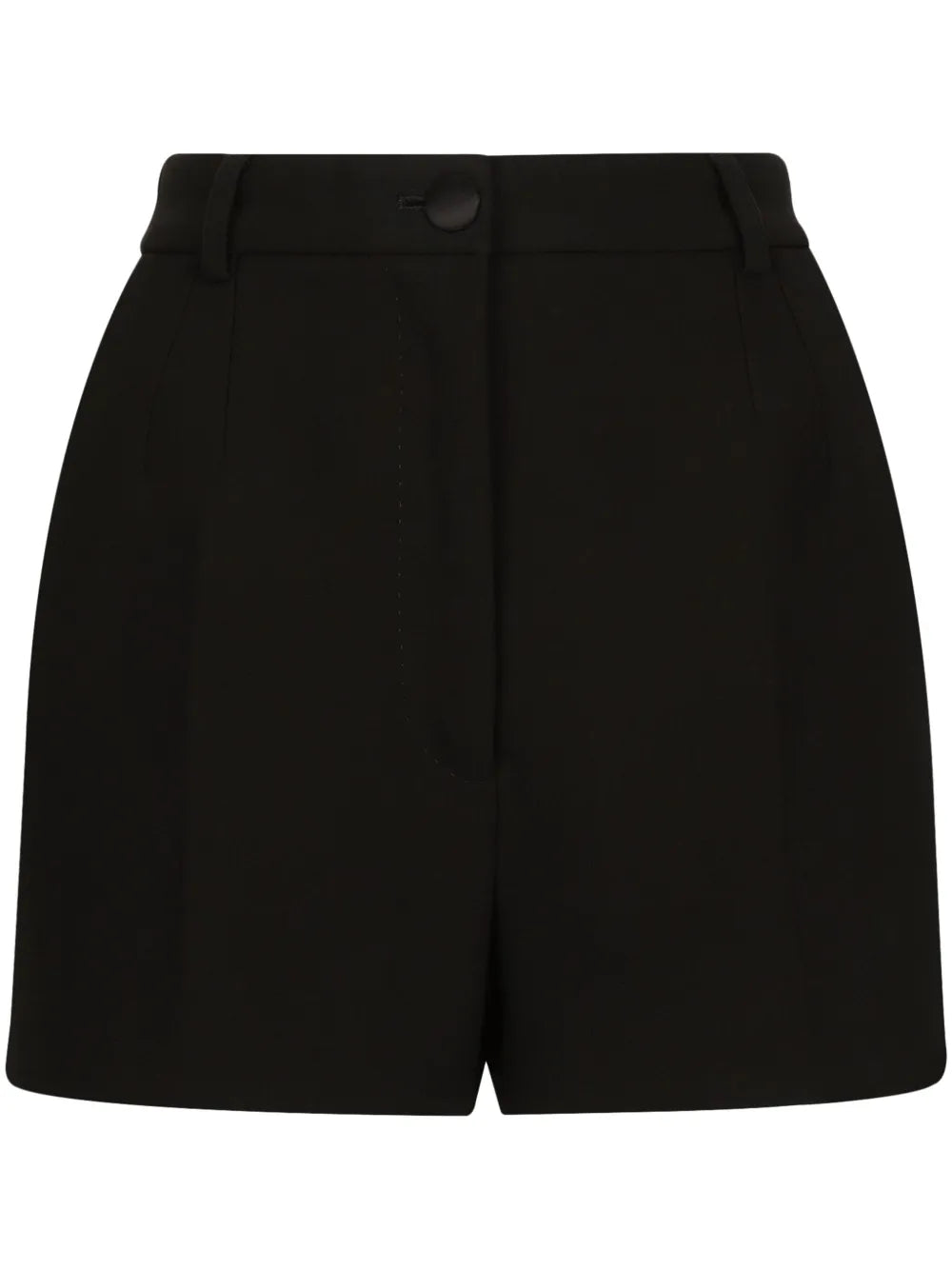 Pleated High-Waisted Shorts