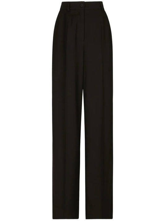 Pressed-Crease Palazzo Pants