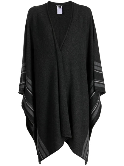 Striped Cashmere Poncho