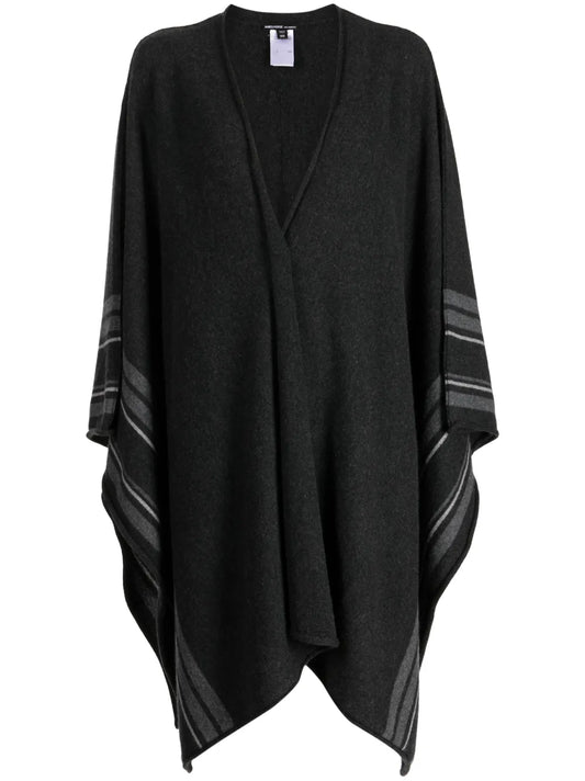 Striped Cashmere Poncho
