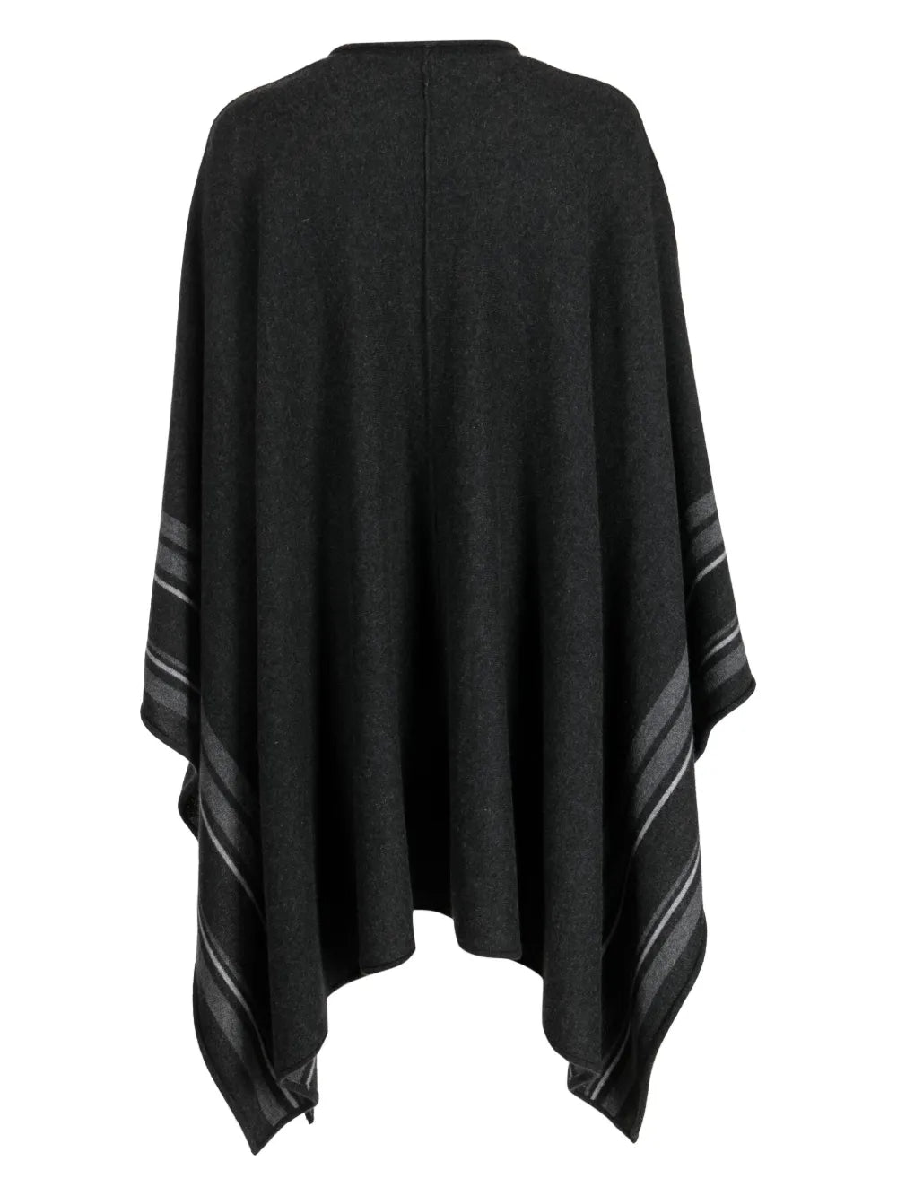 Striped Cashmere Poncho