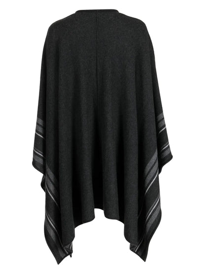 Striped Cashmere Poncho