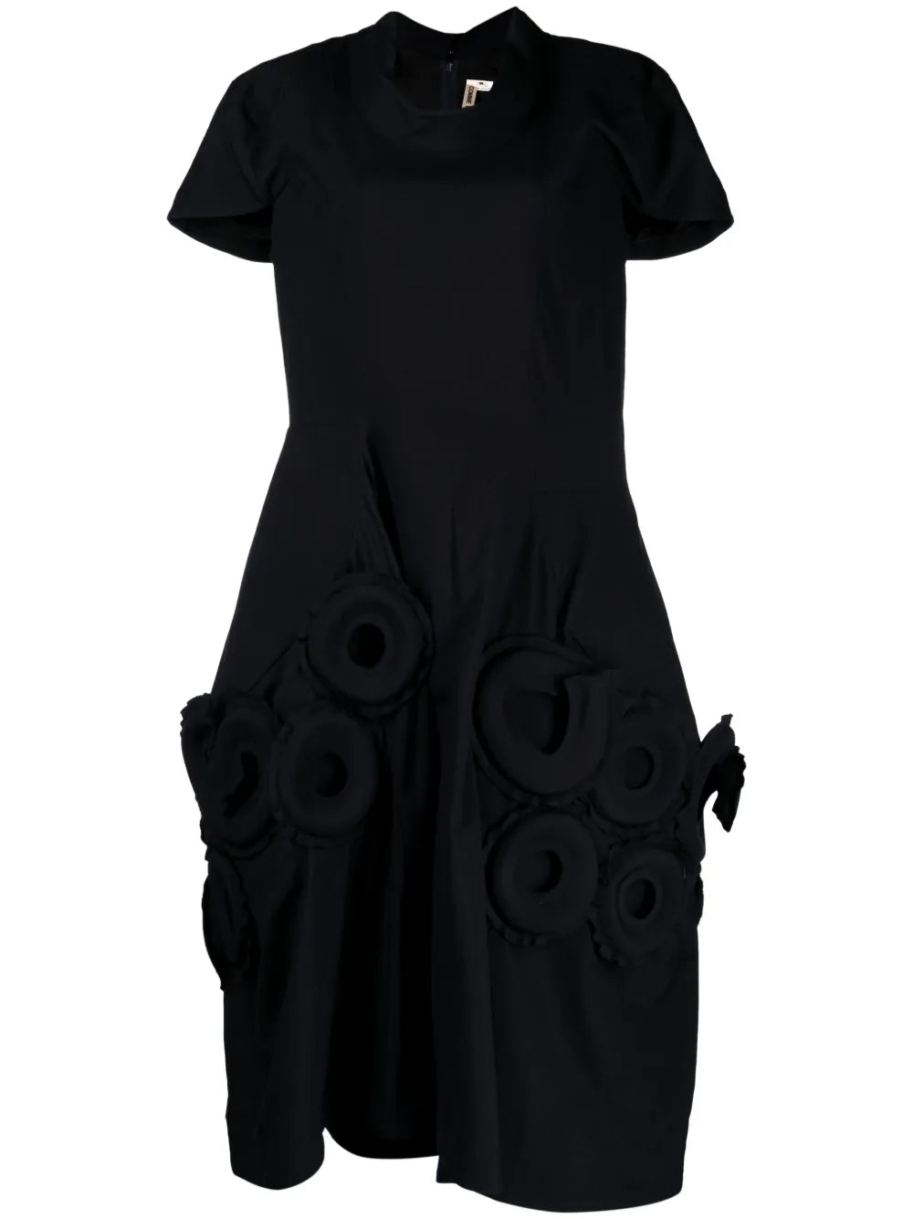 Voluminous Wool Midi Dress