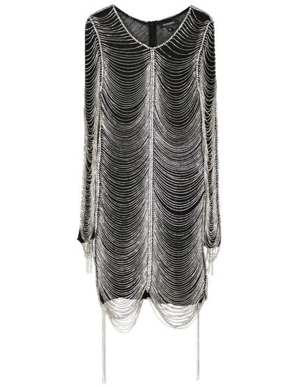 Jacqueline Crystal-Embellished Minidress