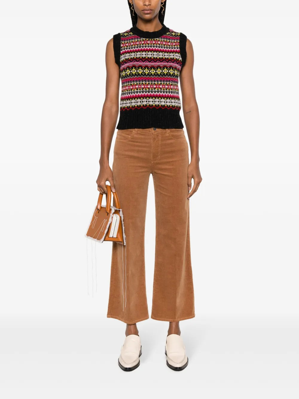 Leenah Corduroy Cropped Trousers