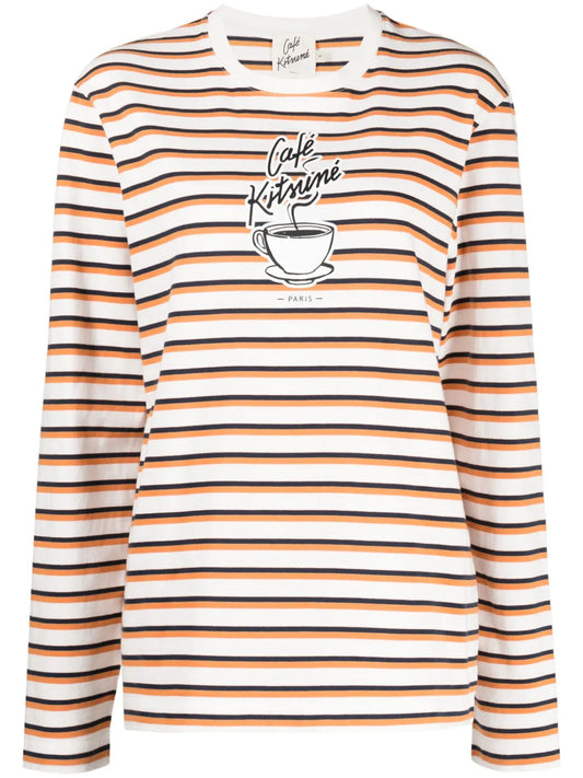 Coffee Cup-Print Cotton T-Shirt