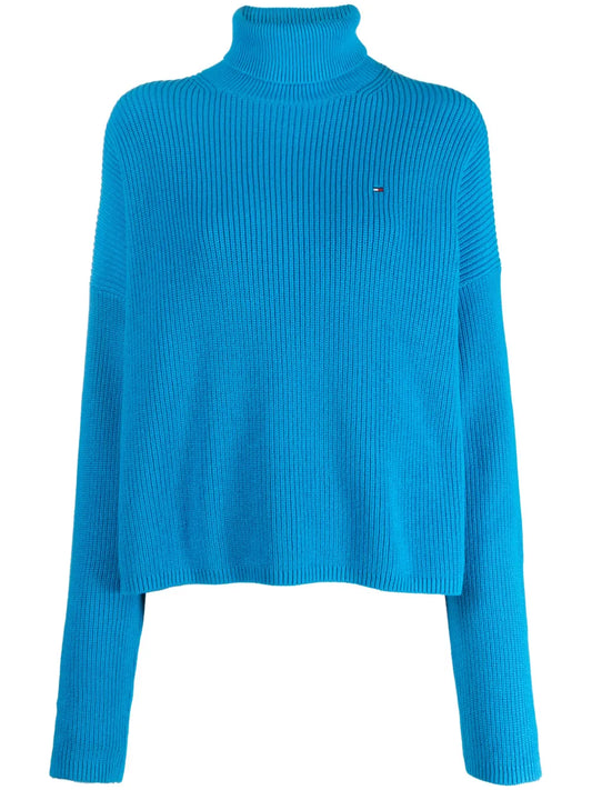 Roll-Neck Cotton Jumper