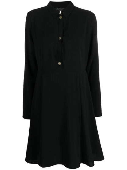 Logo-Patch Flared Dress