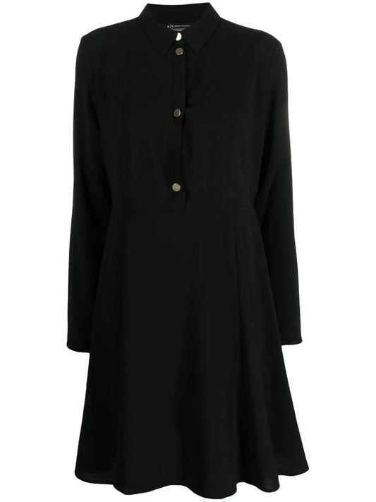 Logo-Patch Flared Dress