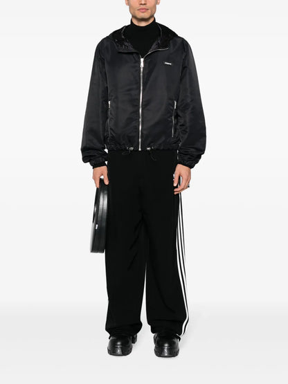 Satin-Finish Hooded Jacket