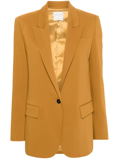 Single-Breasted Notched-Lapel Blazer