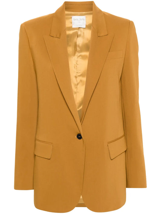 Single-Breasted Notched-Lapel Blazer