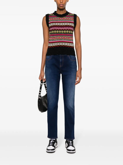 Logo-Embroidered Slim-Cut Jeans