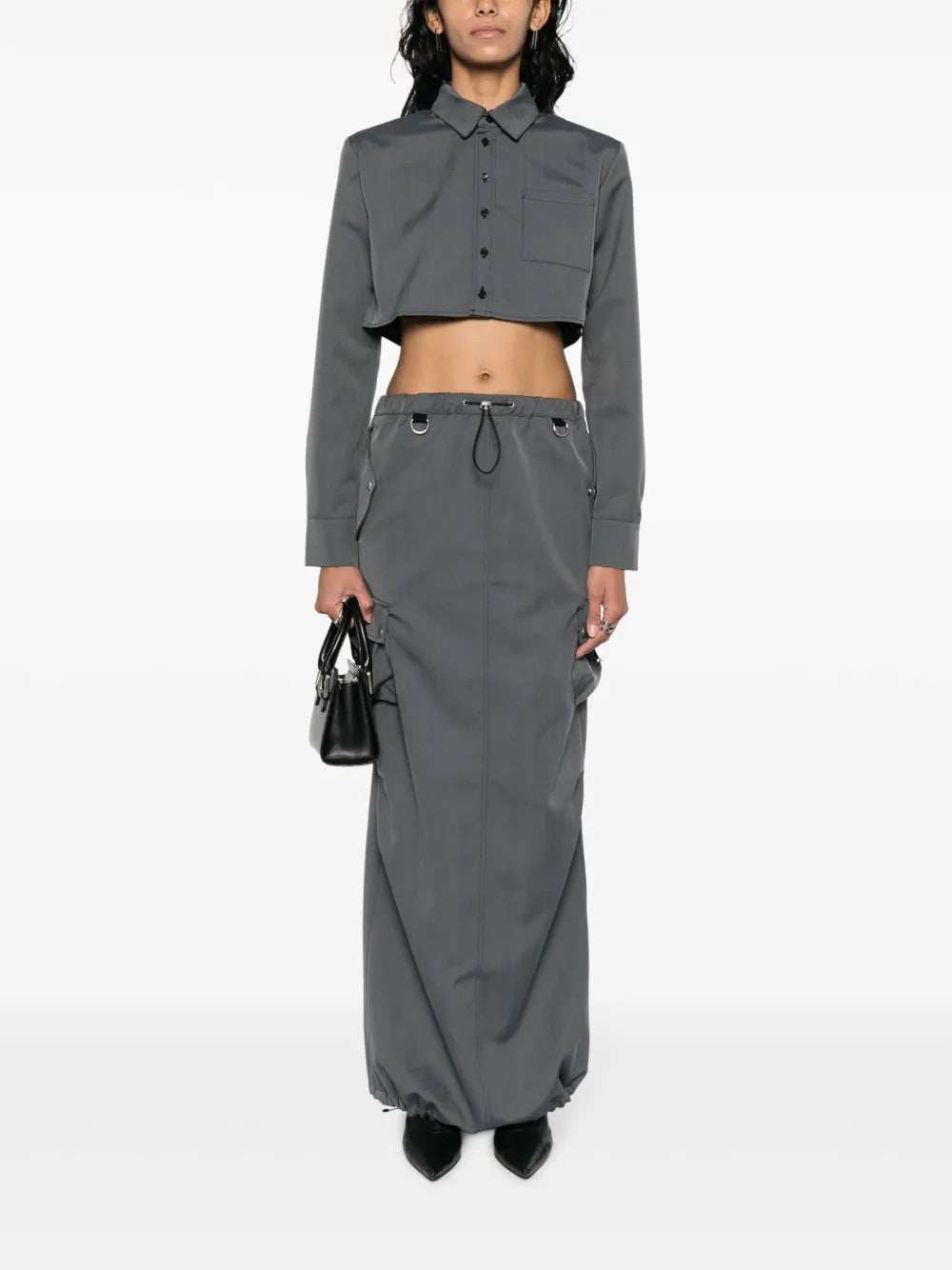 Tailored Maxi Cargo Skirt
