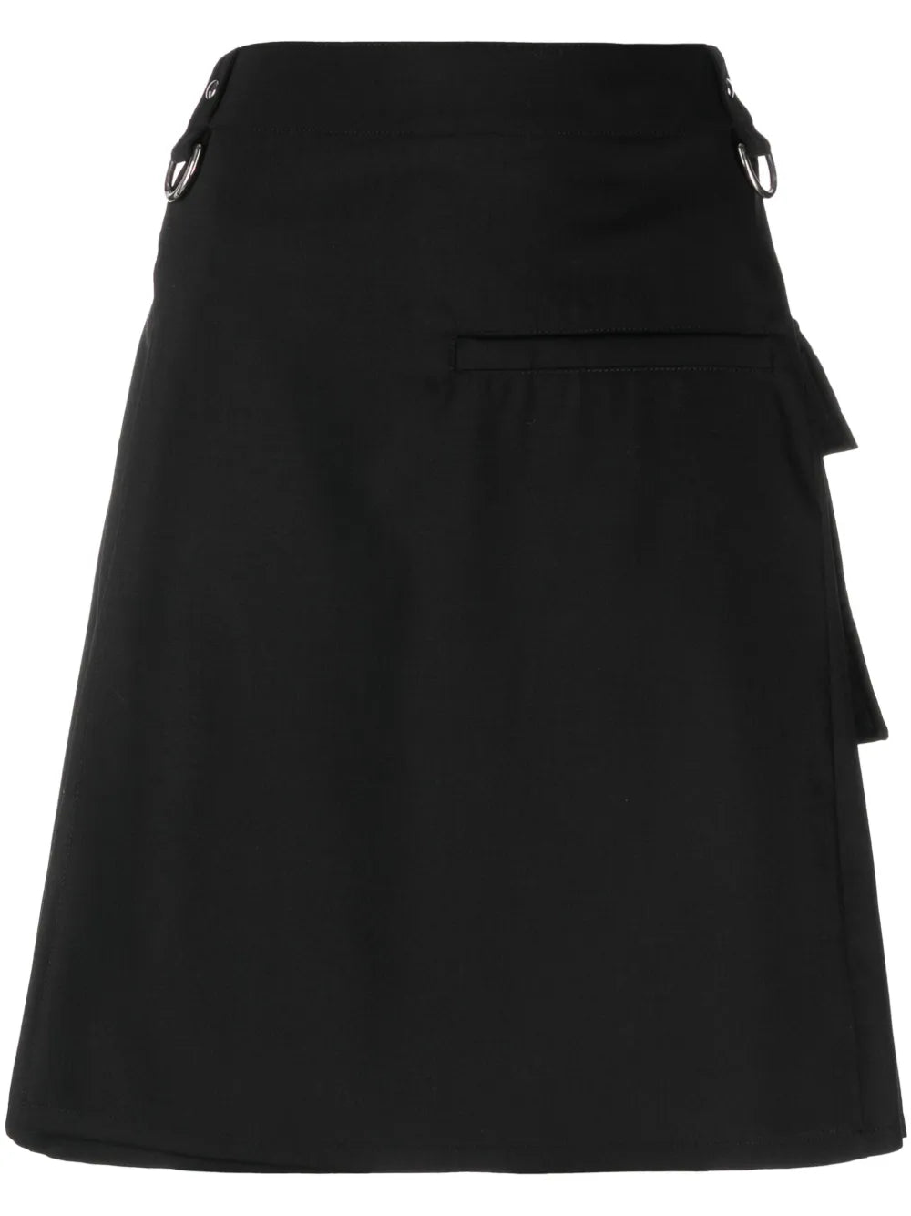 D-Ring-Embellished A-Line Skirt