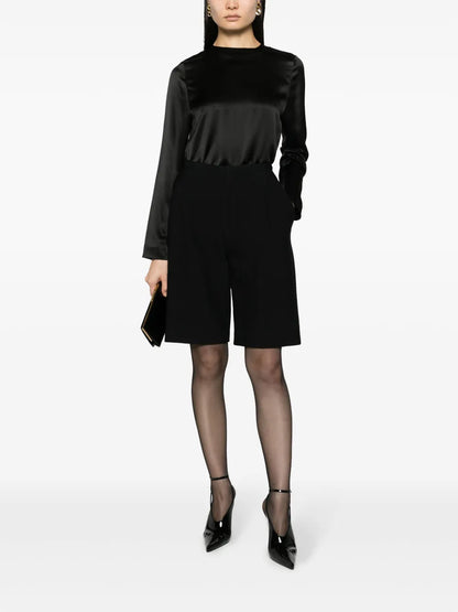 Keyhole Detail Silk Blouse