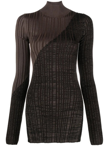 Zareen High-Neck Ribbed Jumper