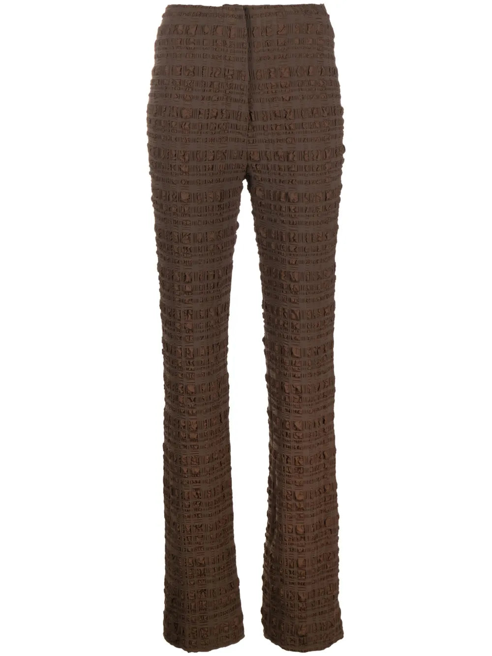 Juna Seersucker-Texture Slim-Fit Trousers