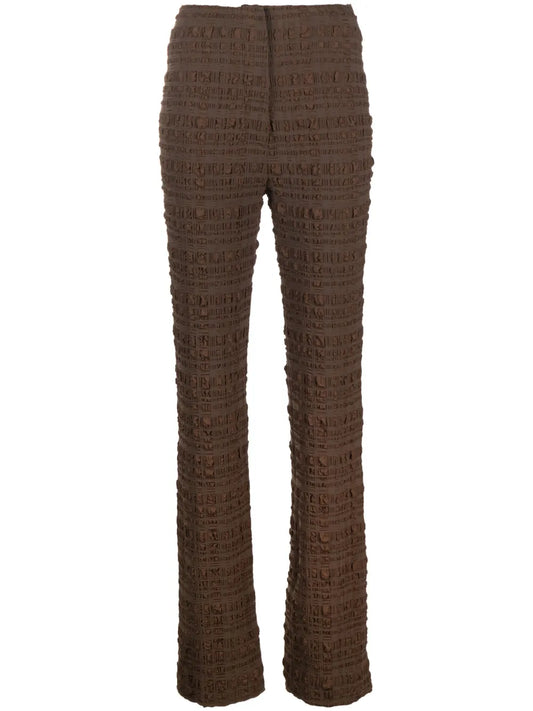 Juna Seersucker-Texture Slim-Fit Trousers