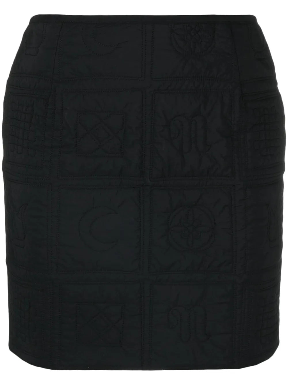 High-Waist Quilted Miniskirt