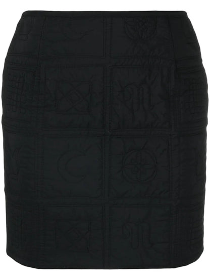 High-Waist Quilted Miniskirt