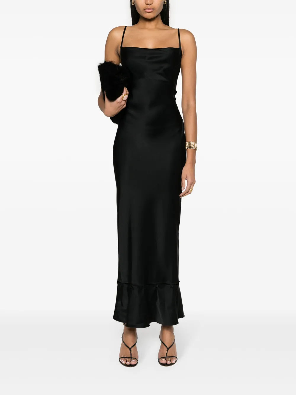 Renny Panelled Satin Dress