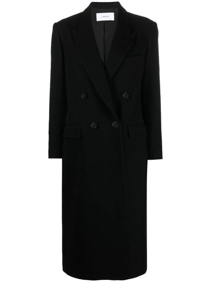 Double-Breasted Felt Wool Coat