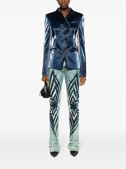 Lacquer-Coated Harness Blazer