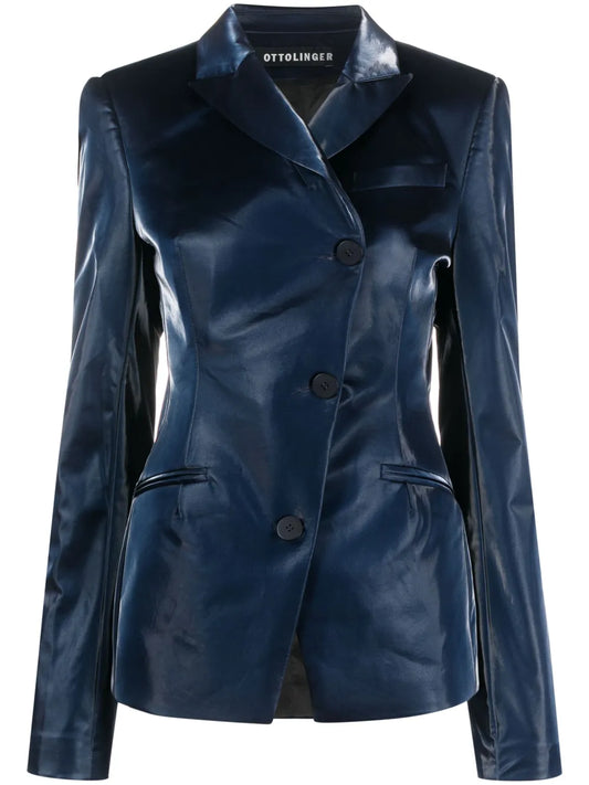 Lacquer-Coated Harness Blazer