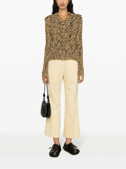 High-Waisted Cropped Trousers