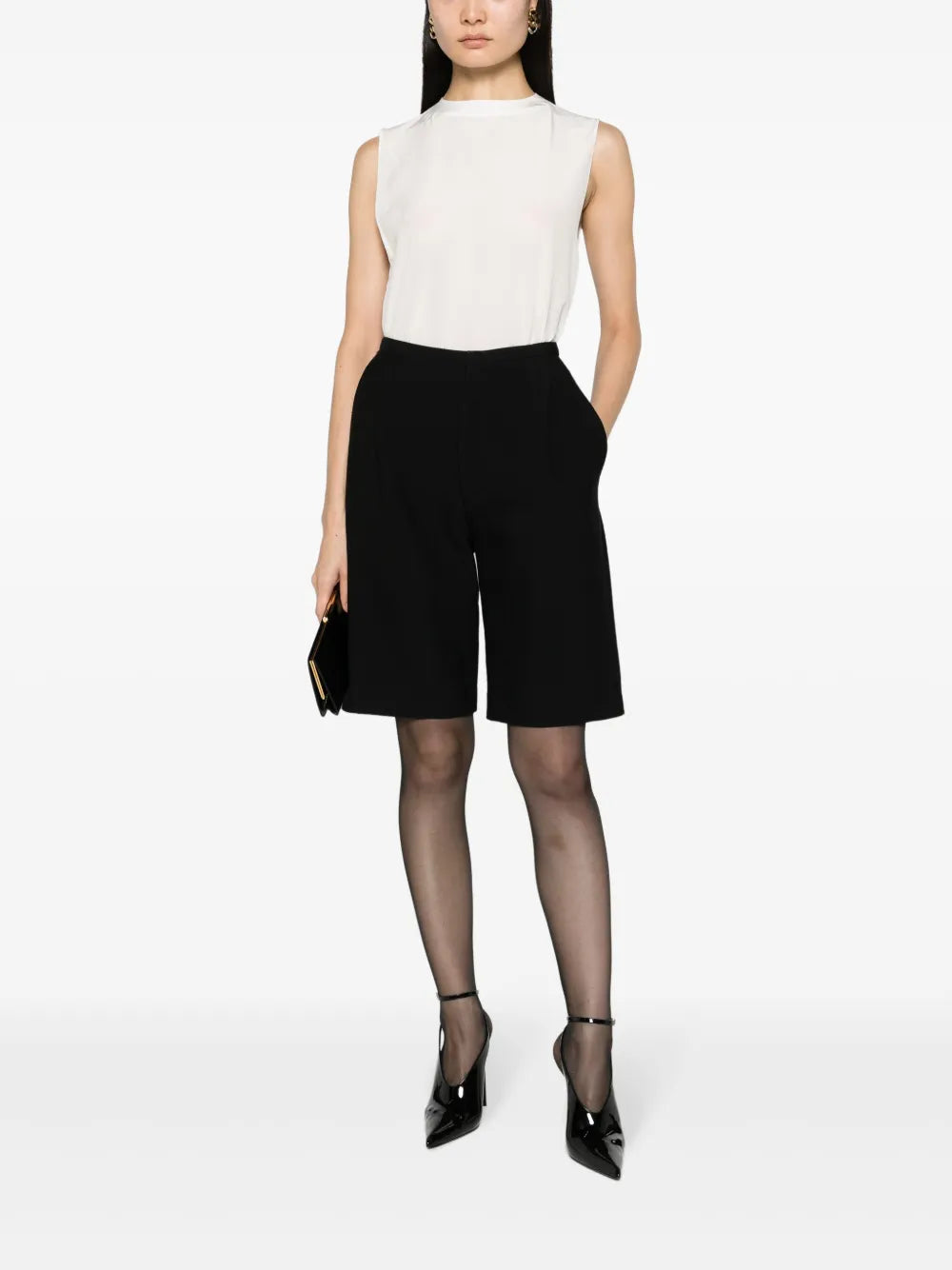 Sleeveless Satin Tank Top