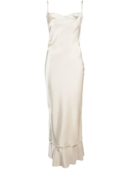Peplum-Hem Midi Dress