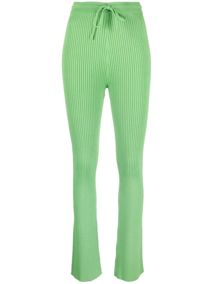 Cornelie Ribbed-Knit Flared Trousers