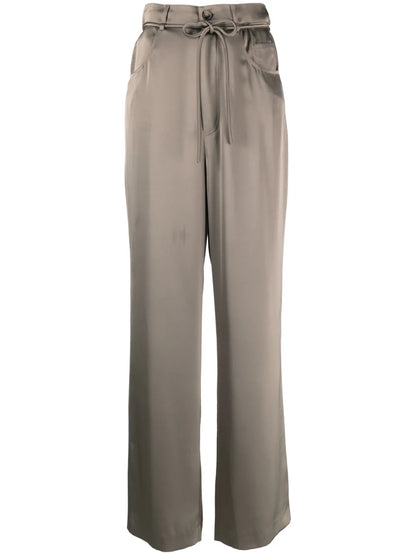 Sato Satin-Finish Palazzo Pants