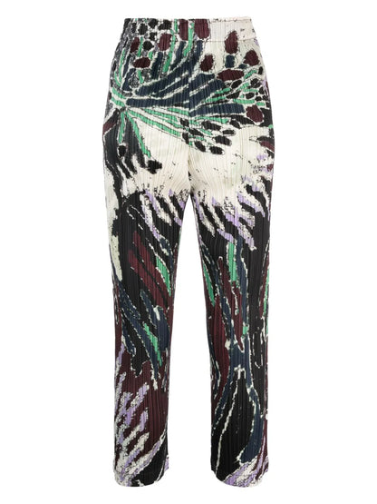 Frosty Forest Pleated Cropped Trousers