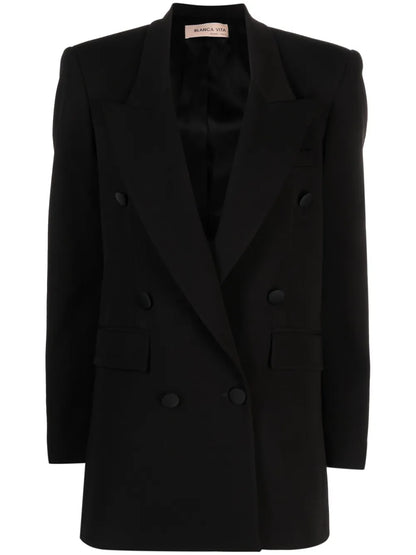 Glicy Dart-Detail Double-Breasted Blazer