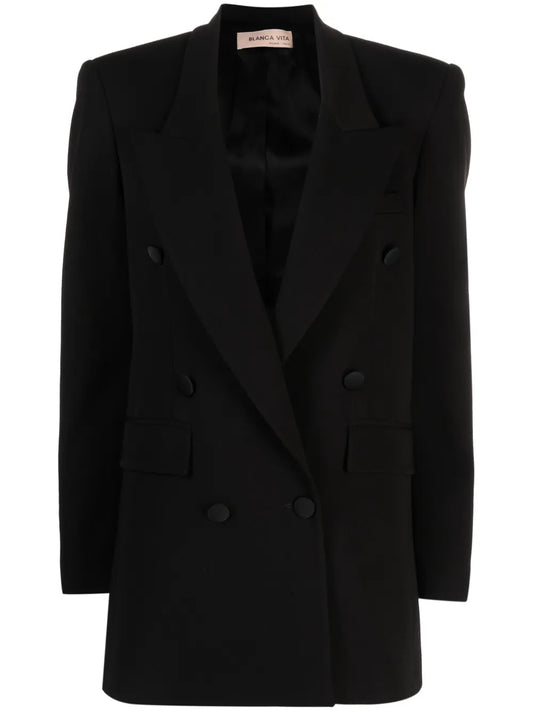 Glicy Dart-Detail Double-Breasted Blazer