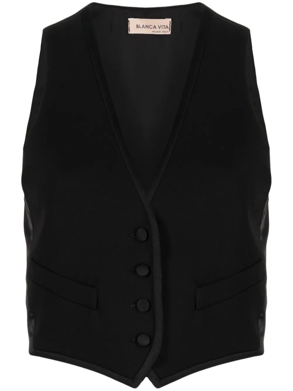 V-Neck Rear-Buckle Gilet