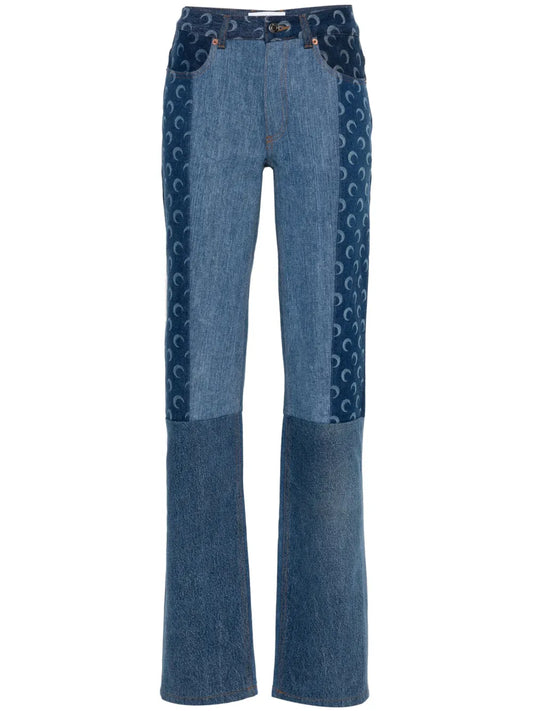Mid-Rise Straight-Leg Jeans