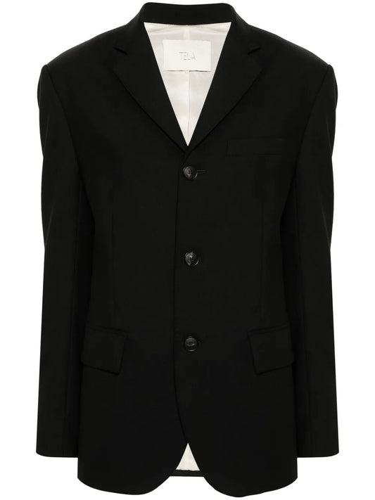Cotton-Blend Single-Breasted Blazer
