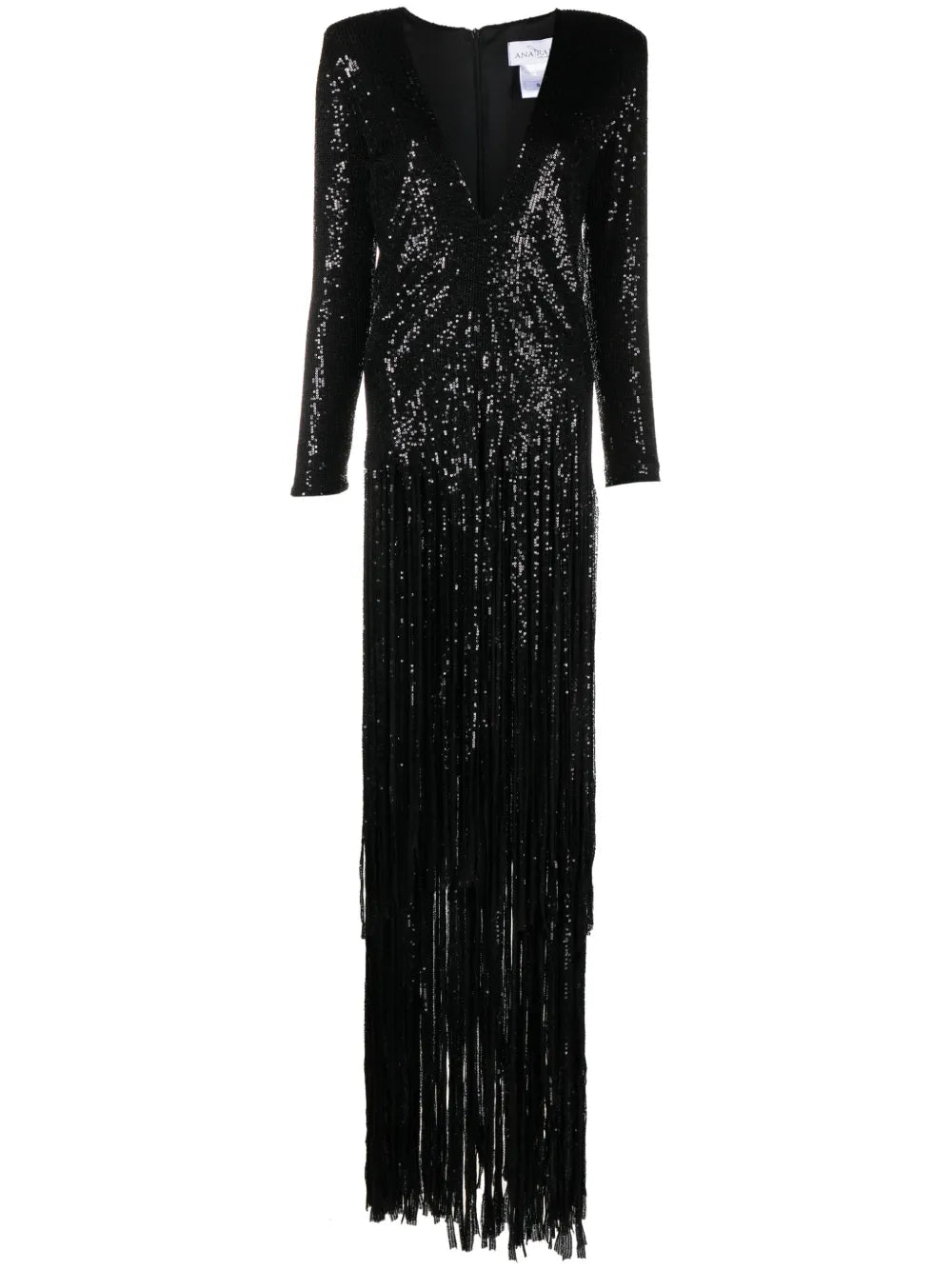Sequin-Embellished V-Neck Maxi Dress