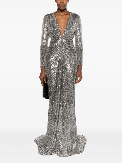 Sequined Trumpet Maxi Dress