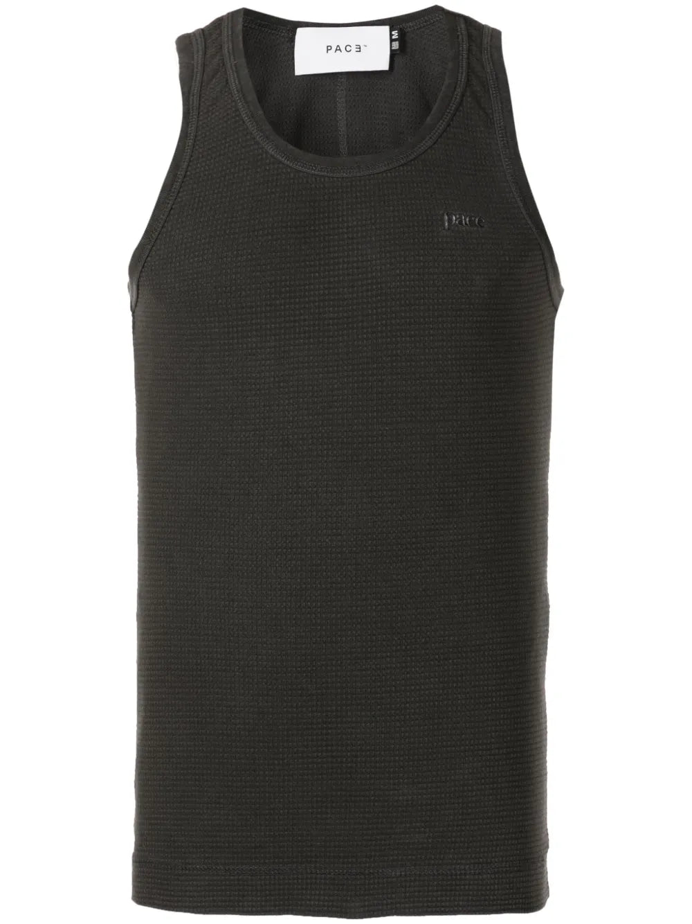 Waffle-Effect Cotton Tank Top