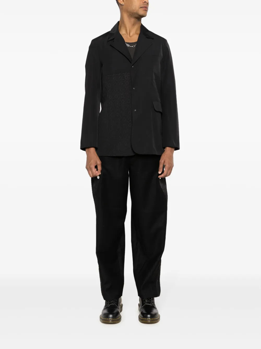 Cut-Out Single-Breasted Blazer