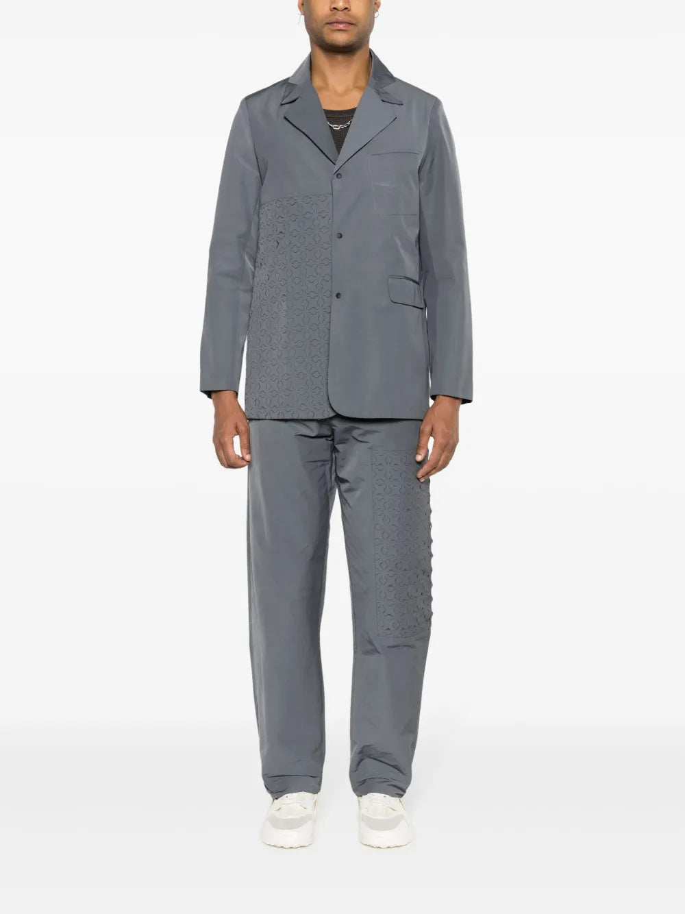 Cut-Out Single-Breasted Blazer