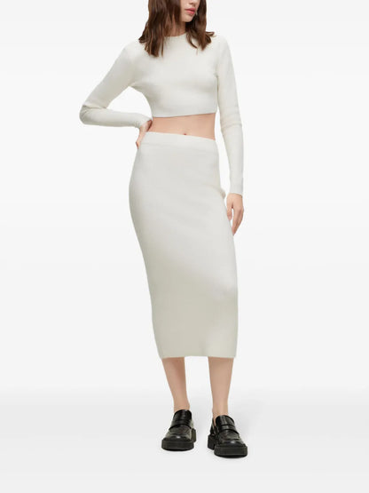 Ribbed-Knit Cropped Top